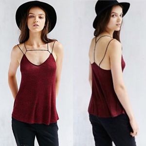 Silence + Noise Red Strappy Tank